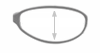Schéma s výškou očnice pri dioptrických okuliaroch